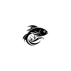 Fish logo design vector template