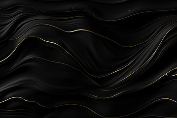 black background with texture decorated with Shiny marble lines. black marble luxury background