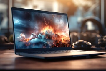 Playing a Catastrophic Movie on a Close-Up Laptop Screen