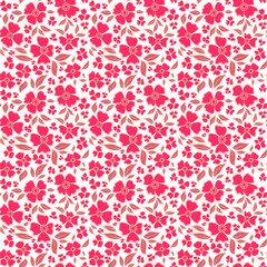 red flowers seamless pattern