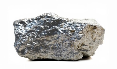 zinc rock on a white background, zinc mineral rock