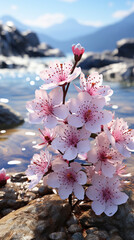 Blooming Trees: Closeups of flowering trees in spring.