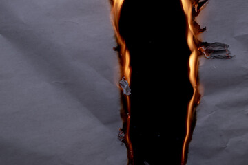 burning paper, glowing edge of paper