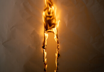 burning paper, glowing edge of paper