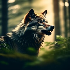 Wolf in forest, World Wildlife Day