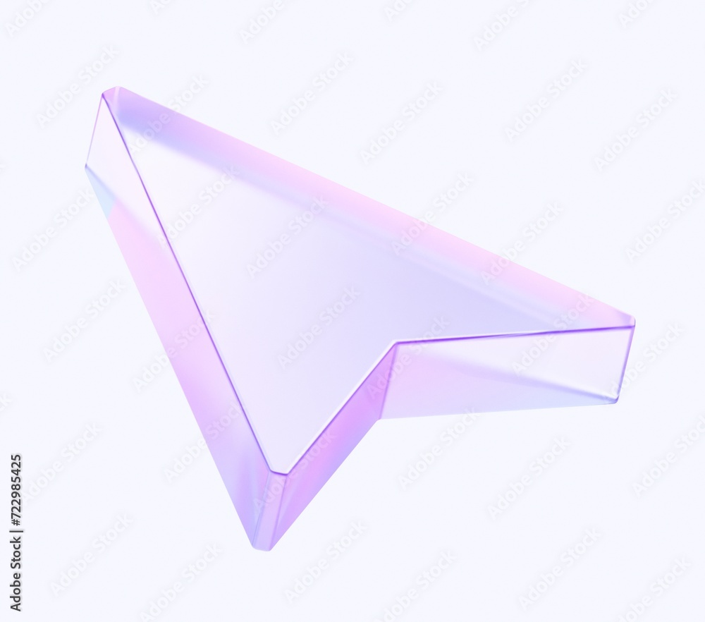 Fototapete pointer icon with colorful gradient. 3d rendering illustration for graphic design, ui ux design, pre