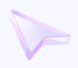 pointer icon with colorful gradient. 3d rendering illustration for graphic design, ui ux design, presentation or background . shape with glass effect