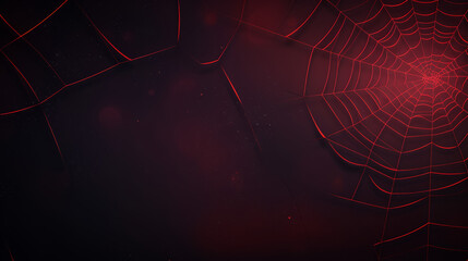 Naklejka premium Spider web blue and red background 