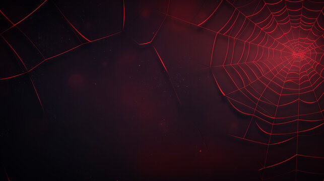 Spider web blue and red background	

