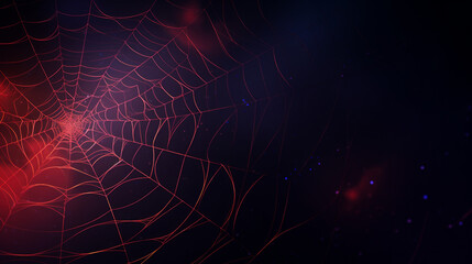 Spider web blue and red background	
