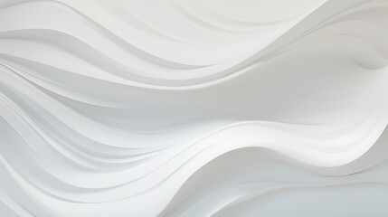 Obraz premium Abstract 3D luxury curve shape white harmonious background.