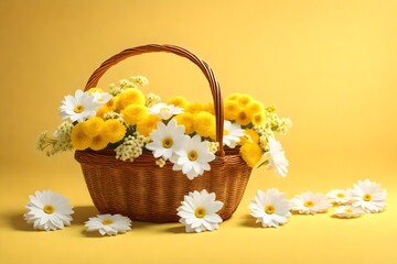 Fototapeta na wymiar basket of flowers