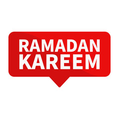 Ramadan Kareem Text In Red Rectangle Shape For Announcement Information Business Marketing Social Media
