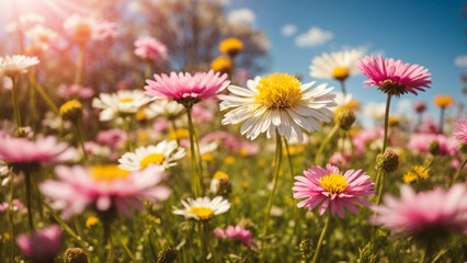 "Spring beauty brings a renewal of vibrant colors of flowers all over and fresh life"