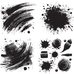Black paint splash background