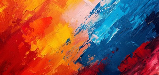 Abstract Warm and Cool Colors Artistic Background.