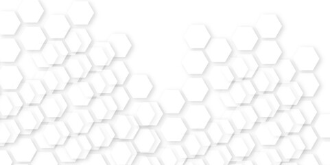 White hexagonal hive-like pattern background.monochrome geometric seamless elegant luxury,Mosaic hexagon dot, futuristic style. Design for business,