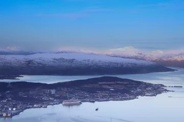 Fototapete Rund beautiful view to the city of Tromso © johannes81