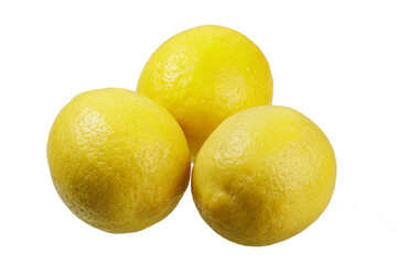 Lemons isolated on a white background with copy space