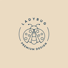 ladybug line logo vector icon illustration design graphic template © CAH_YOU