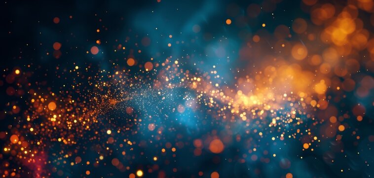Warm and Cool Sparkling Bokeh Background.
