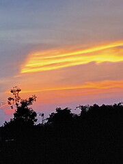 sunset over the river