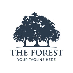 Fototapeta premium Tree logo design. Pine forest logo vector illustration