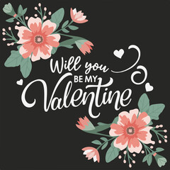 Will you be my Valentine? - obrazy, fototapety, plakaty