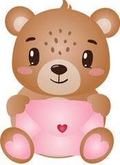 Obraz na płótnie Canvas Valentine Teddy Bear