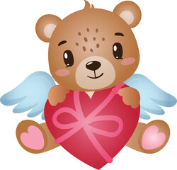 Fototapeta premium Valentine Teddy Bear