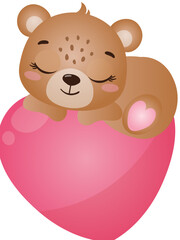 Fototapeta premium Valentine Teddy Bear