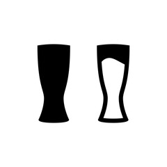 Drinks Icon. glass icon. Flat Water glass, drink symbol vector illustration