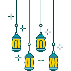 Islamic Lantern Flat Decoration