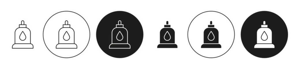 Sump Pump flat line icon collection. Sump Pump set in black and white color vector