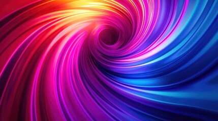 Fototapeta premium neon-lit swirl elements in vibrant colors.