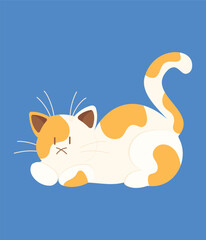 Cute cat vector icon art. simple cartoon doodle