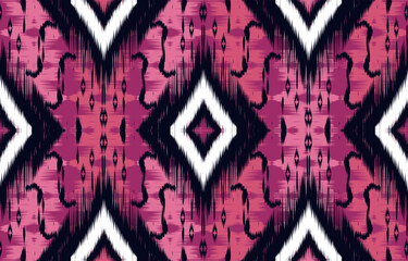 Ikat seamless pattern concept. Abstract ikat geometric patterns colorful. Design for background,carpet,wallpaper,clothing,wrapping, ikat, Ethnic, batik,fabric,Vector illustration.embroidery style.