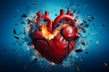 exploding heart - 723021606