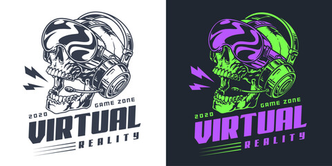 Virtual reality vintage style flyer