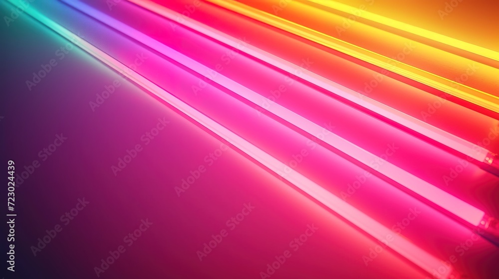 Poster abstract background with colorful rainbow lines.
