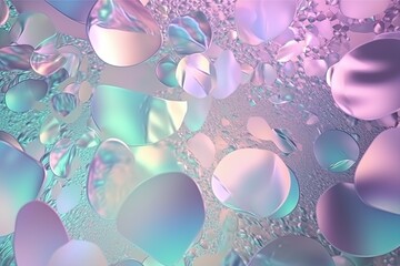 Holographic abstract background in light colors
