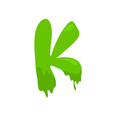 Green Slime Alphabet Letter