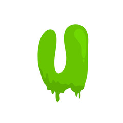 Green Slime Alphabet Letter