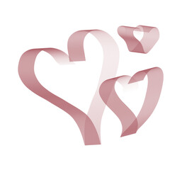 dark pink ribbon heart