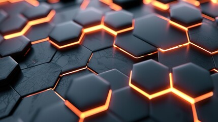 Hexagonal background of abstract technology.
