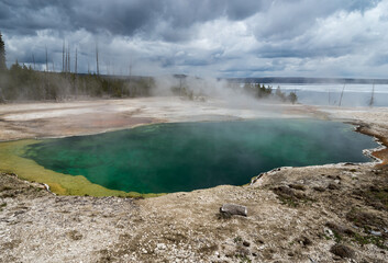 West Thumb Geyser Basin in Yellowstone National Park, USA