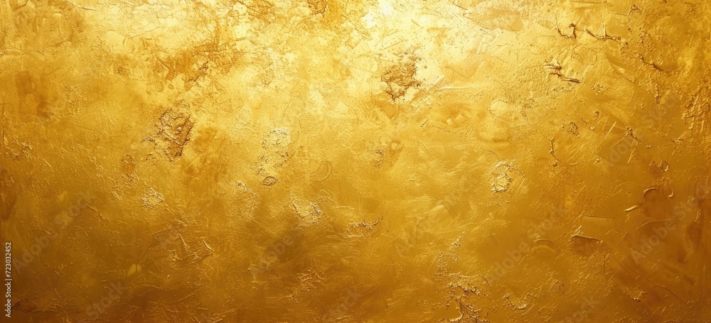 Poster the luminous appeal of a golden yellow metallic background adorned with a captivating design pattern