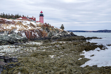 West Quoddy Head Light,  Lubec, Maine, is the easternmost point of the contiguous United States.