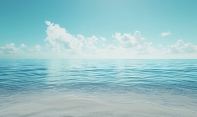 Obraz premium beach with clouds in the sky in the background