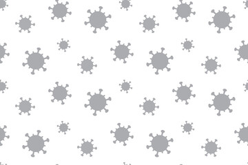 Seamles Virus Pattern On White Background. - obrazy, fototapety, plakaty